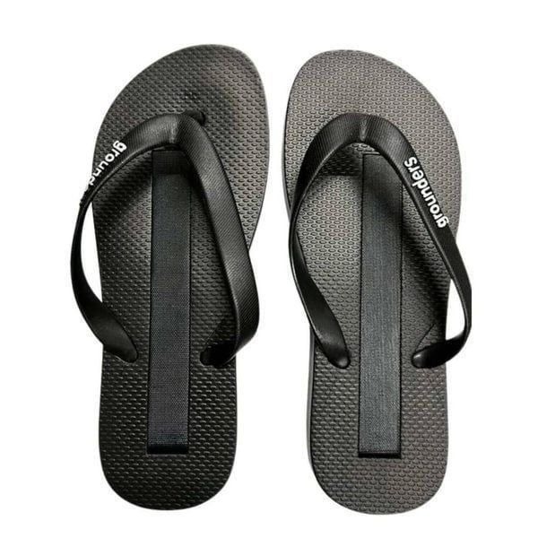 EARTHING GROUNDERS BLACK GROUNDING FLIP FLOPS SANDALS WOMENS SIZE 8 EUR 38 NEW