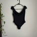 Eberjey Loreta Solid Black Ruffle Swimsuit One Piece size Small