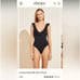 Eberjey Loreta Solid Black Ruffle Swimsuit One Piece size Small