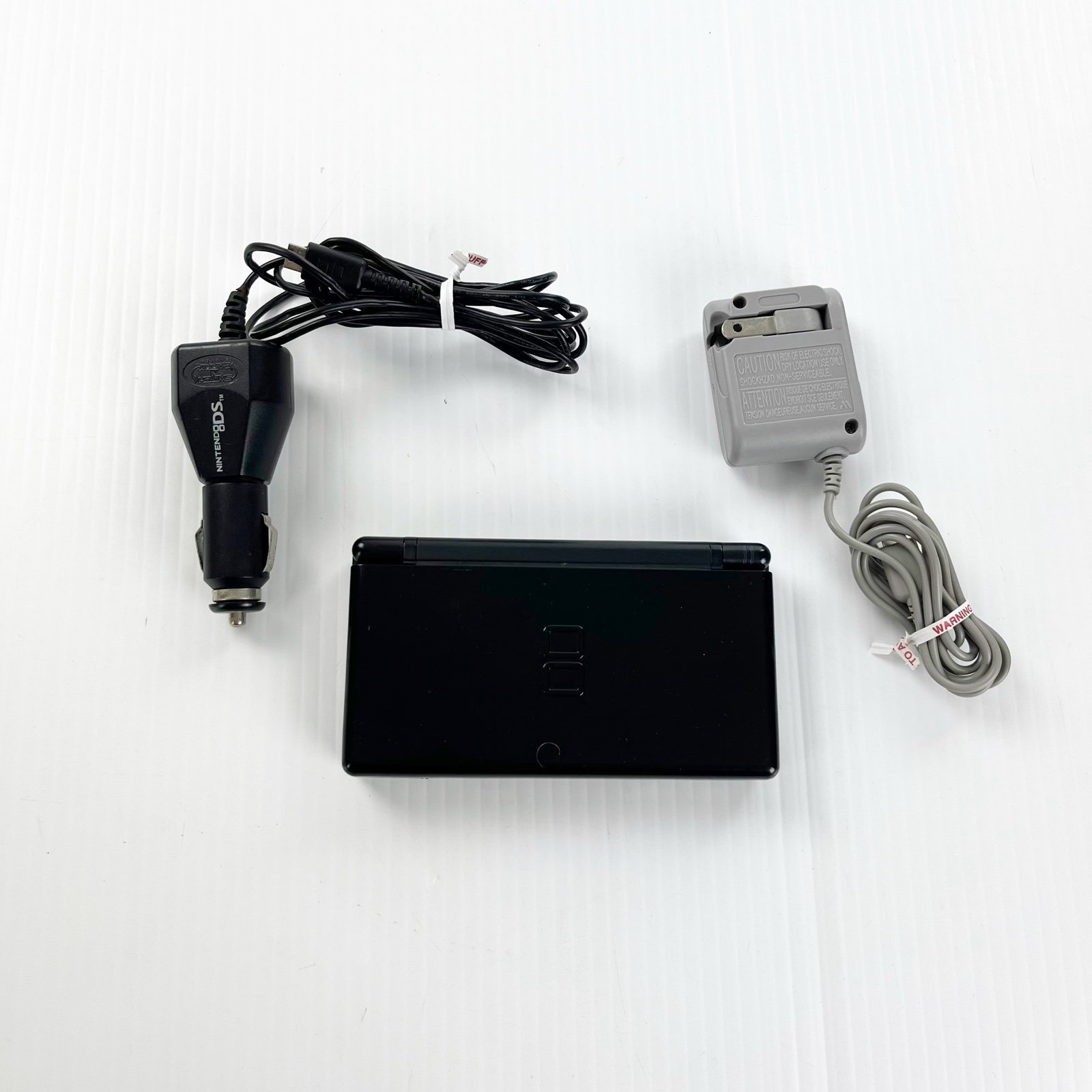 Nintendo DS Lite Black Handheld Video Game Console with Car & Wall Charger