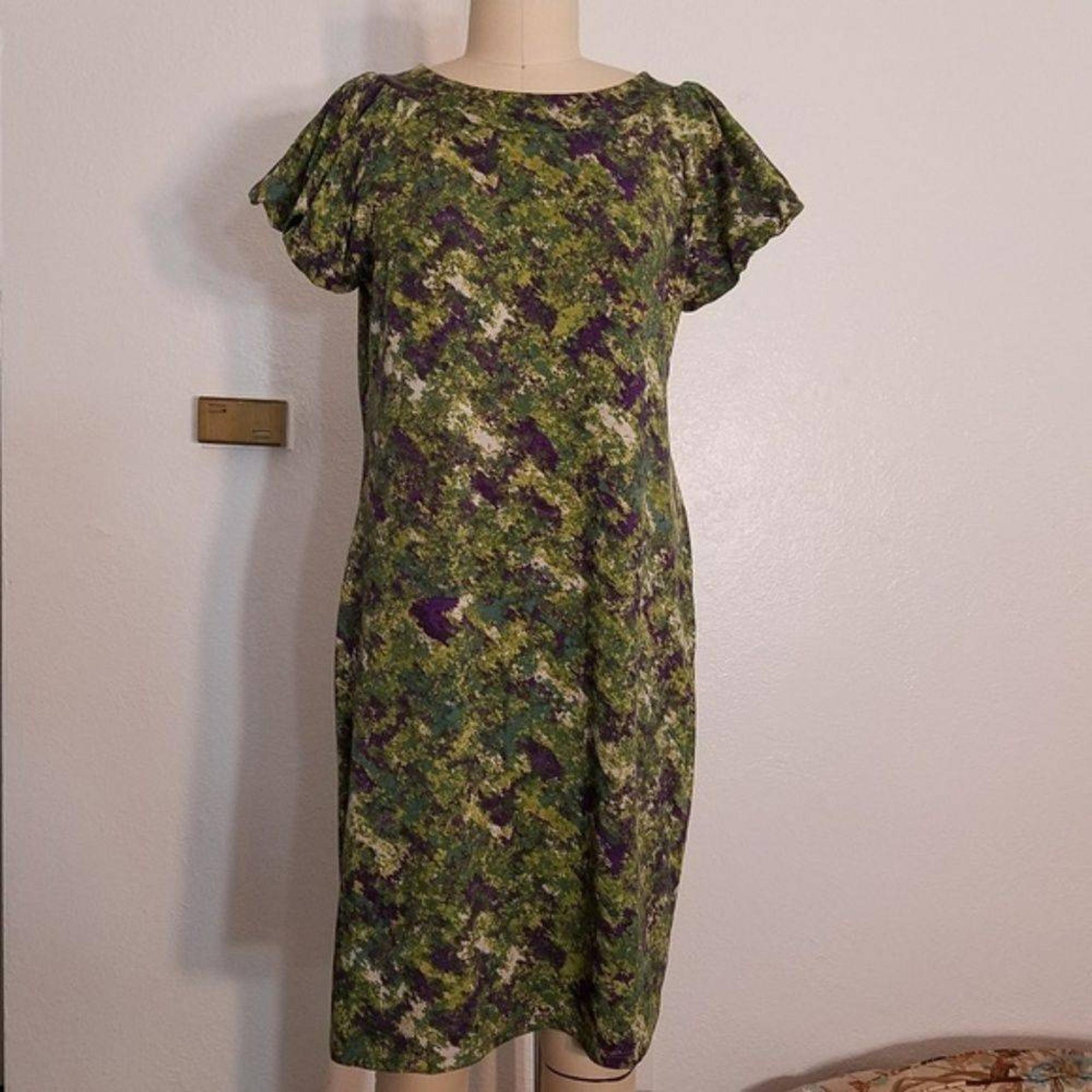 Purple and Green Knit Dress