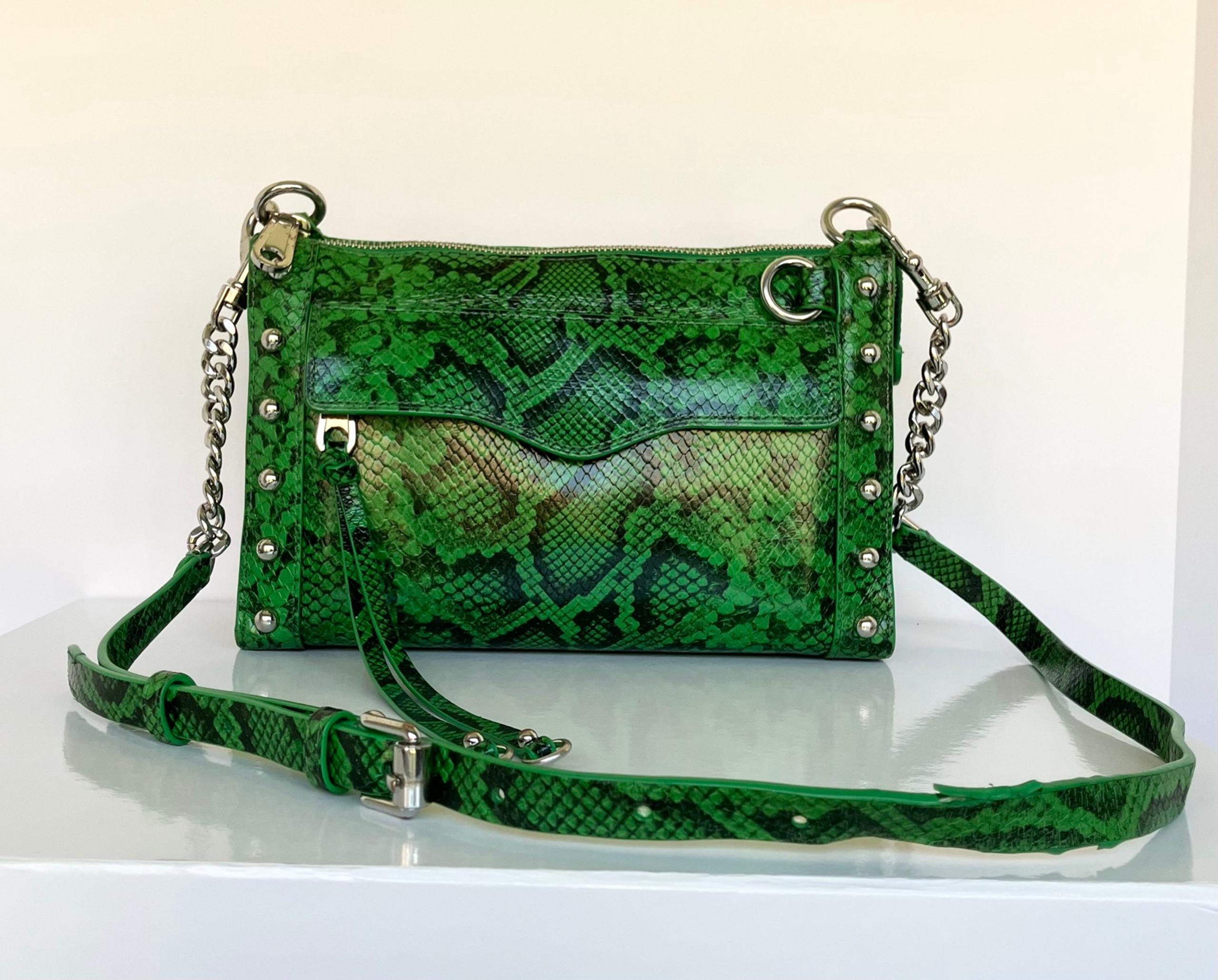 Rebecca Minkoff MAB Crossbody Bag with Studs, Jungle/Silver Hardware