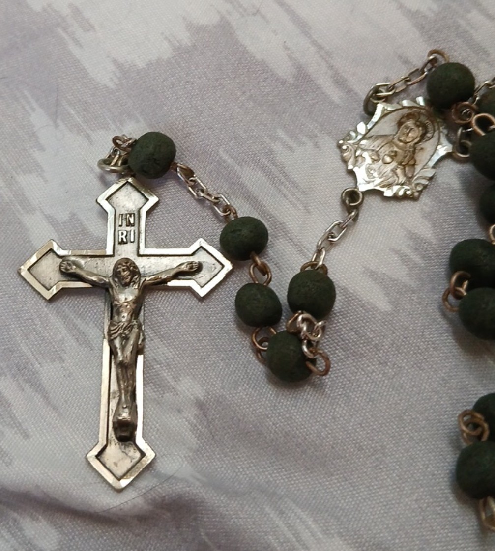 Beautiful Vintage Rosary Beads Sterling Silver
