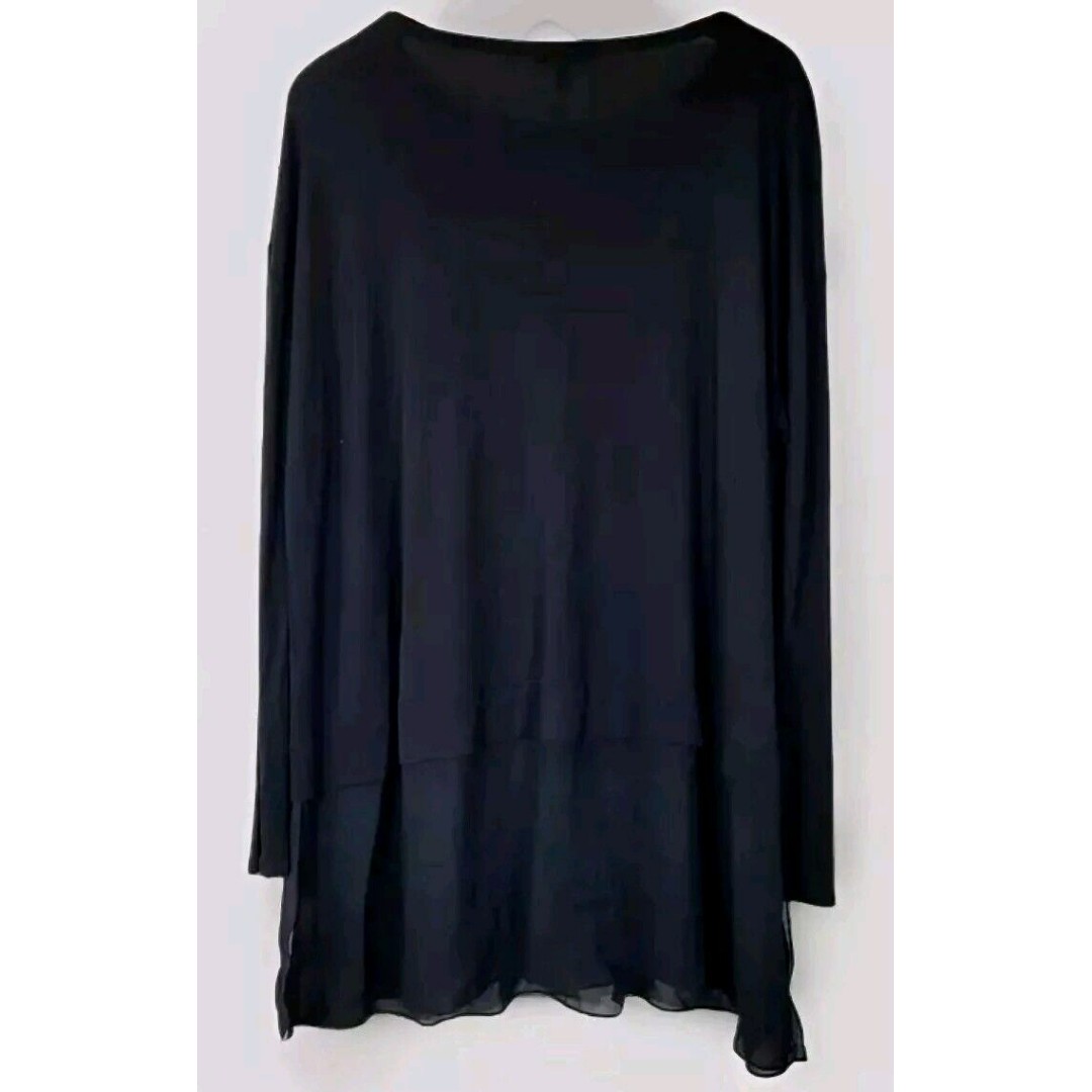 Eileen Fisher Petite Womens PS/PP Black Tunic Dress 100