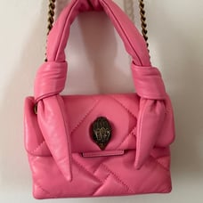 Kurt Geiger London Mini Kensington Bag Handle Pink Chain Strap