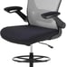 Drafting Tall Office w/ Adjustable Foot Ring and Flip-Up Arms Chair - Grey