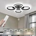 Modern Contemporary LED Ceiling Light Fixture with Remote Control, 22 Dimmable