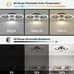 Modern Contemporary LED Ceiling Light Fixture with Remote Control, 22 Dimmable