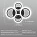 Modern Contemporary LED Ceiling Light Fixture with Remote Control, 22 Dimmable