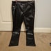 Faux Leather Pants Men slim