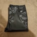 Faux Leather Pants Men slim