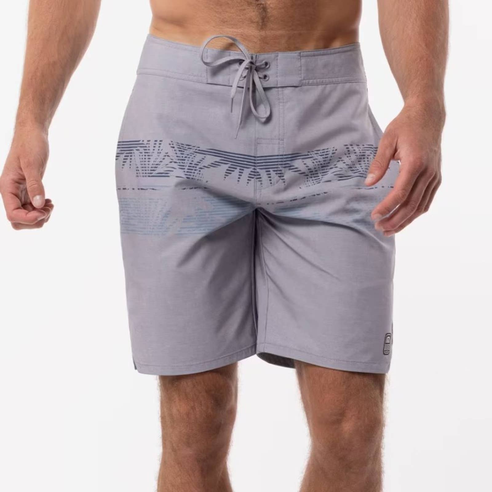 Travis Mathew Treeline Boardshorts Heather Sleet 18.5 Size 36
