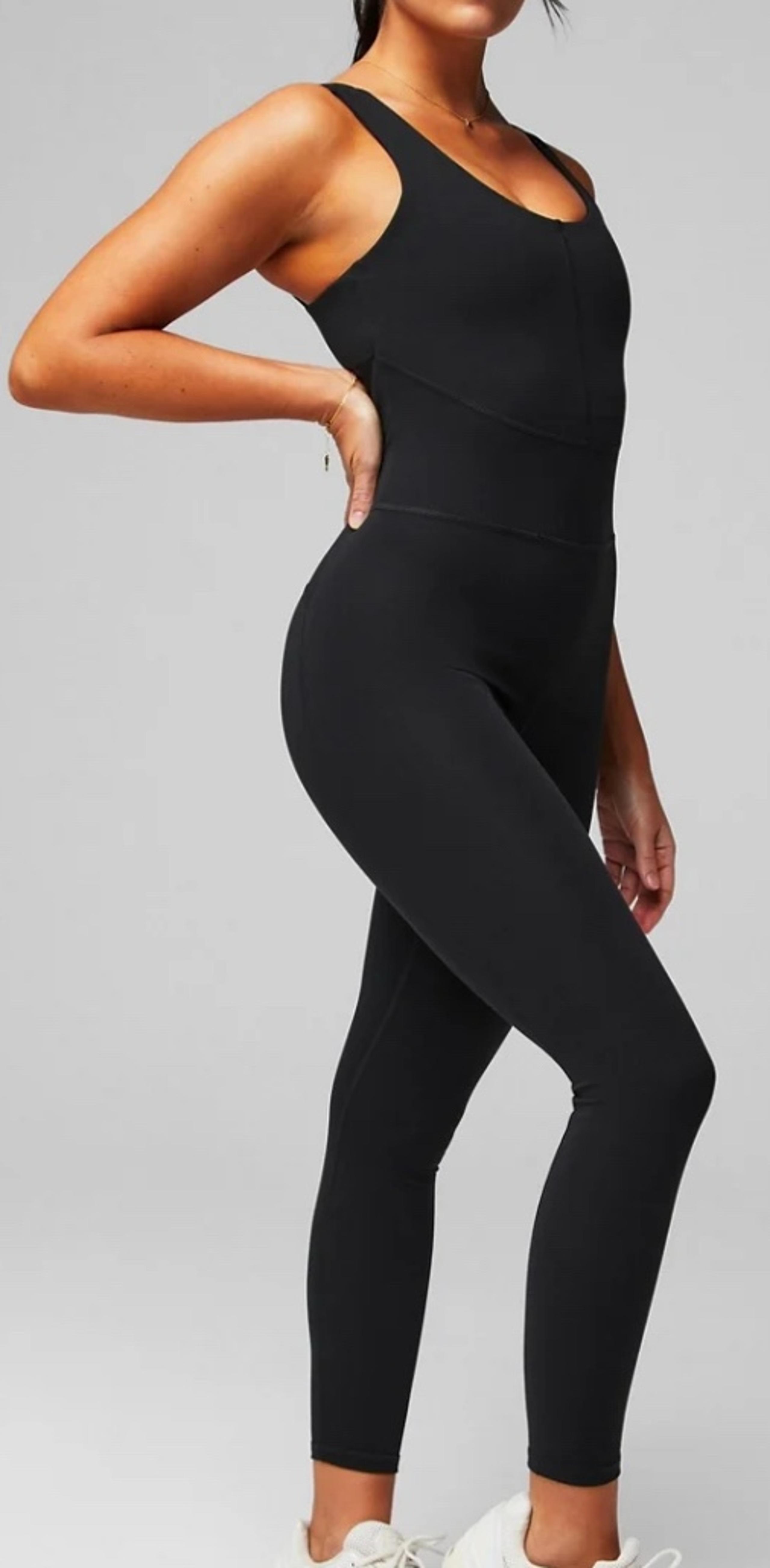 PURELUXE BUILT-IN BRA JUMPSUIT 7/81 L/1O / BLACK
