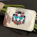 Vintage Nickel Silver Native American Turquoise Inlay Thunderbird Belt Buckle