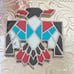 Vintage Nickel Silver Native American Turquoise Inlay Thunderbird Belt Buckle