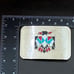 Vintage Nickel Silver Native American Turquoise Inlay Thunderbird Belt Buckle