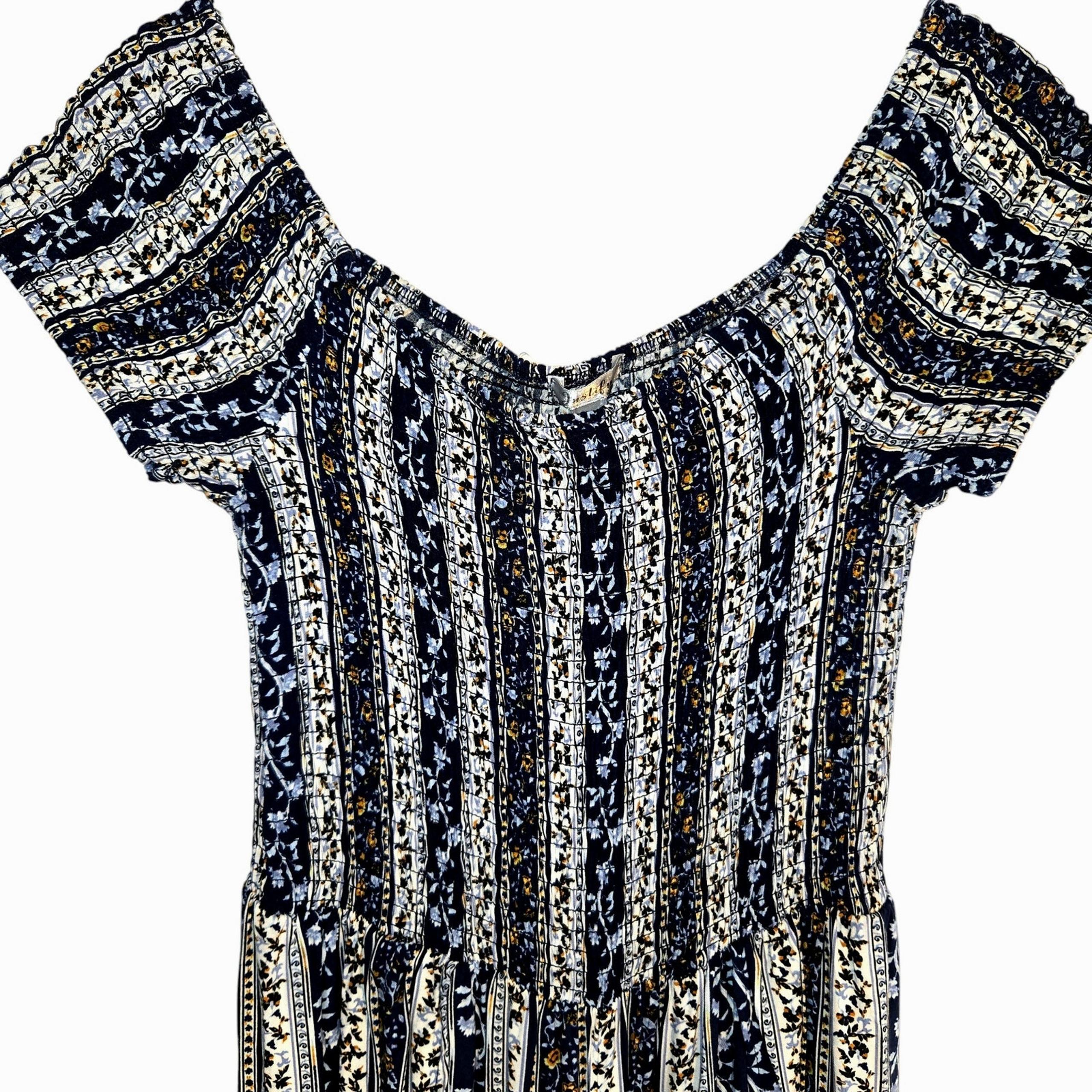 Justify Large Women's Blue BOHO Maxi Pantsuit Jumpsuit Sleeveless Miss 12 14