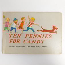 Book, Ten Pennies For Candy by Henry Ritchet Wing, 1963 Ex Libra Hardcover Good