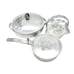 Silver Tulip Dogwood Design 4pc Set Silent Butler Basket Covered Dish #4543-64