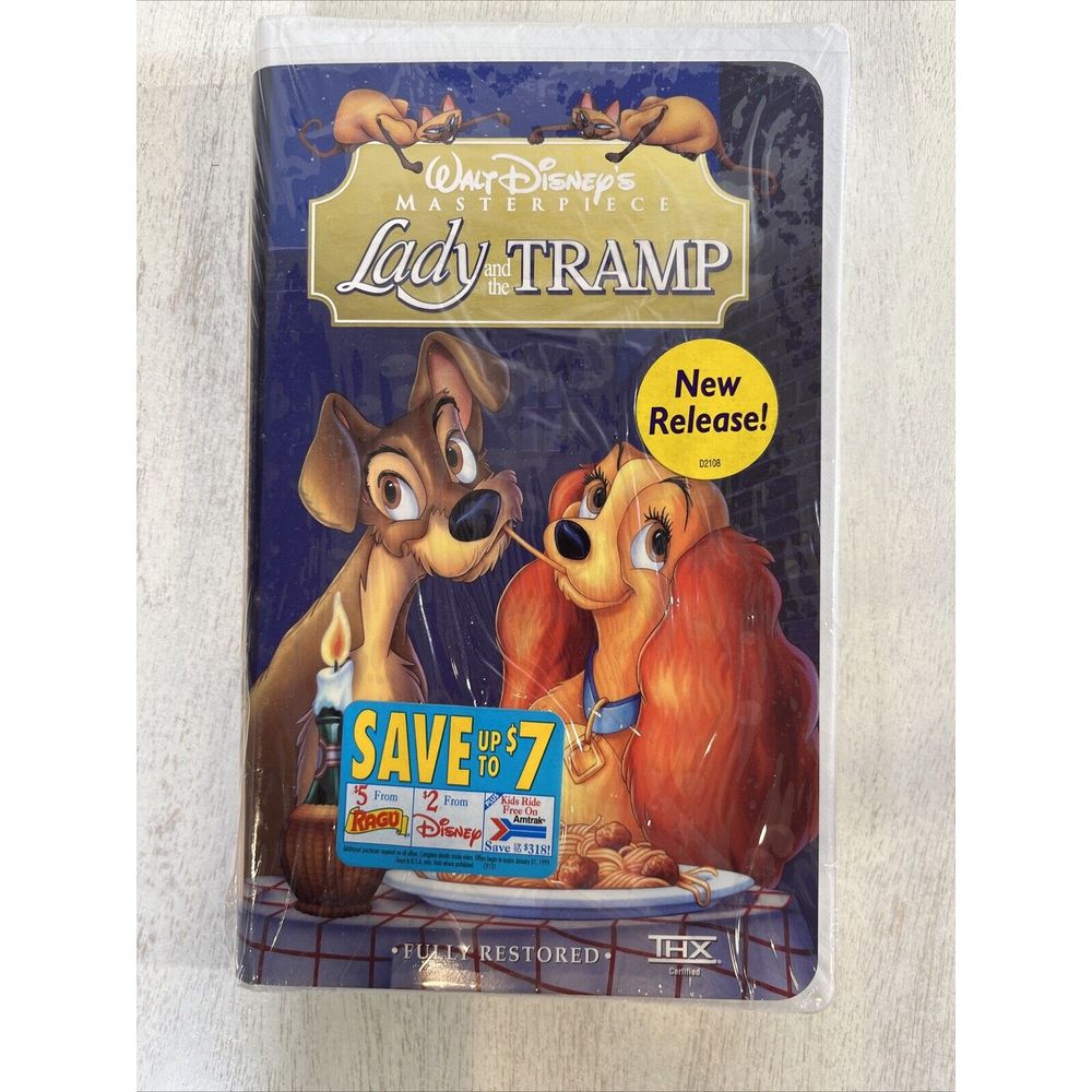Lady and the Tramp Walt Disney Masterpiece VHS 14673 New Sealed
