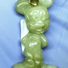 Burmese icy type A jadeite jade pendant.