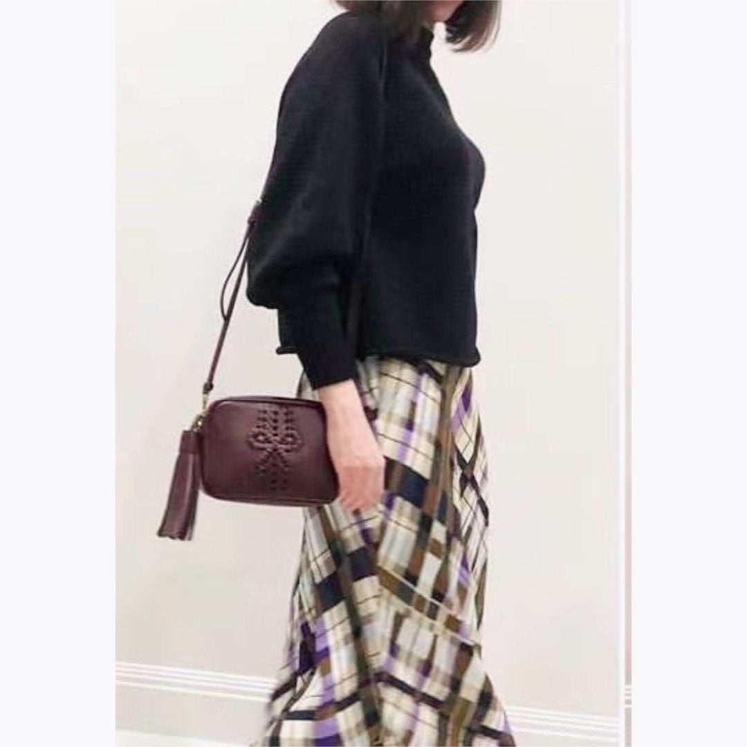Anya Hindmarch “burgundy” Neeson crossbody tassel