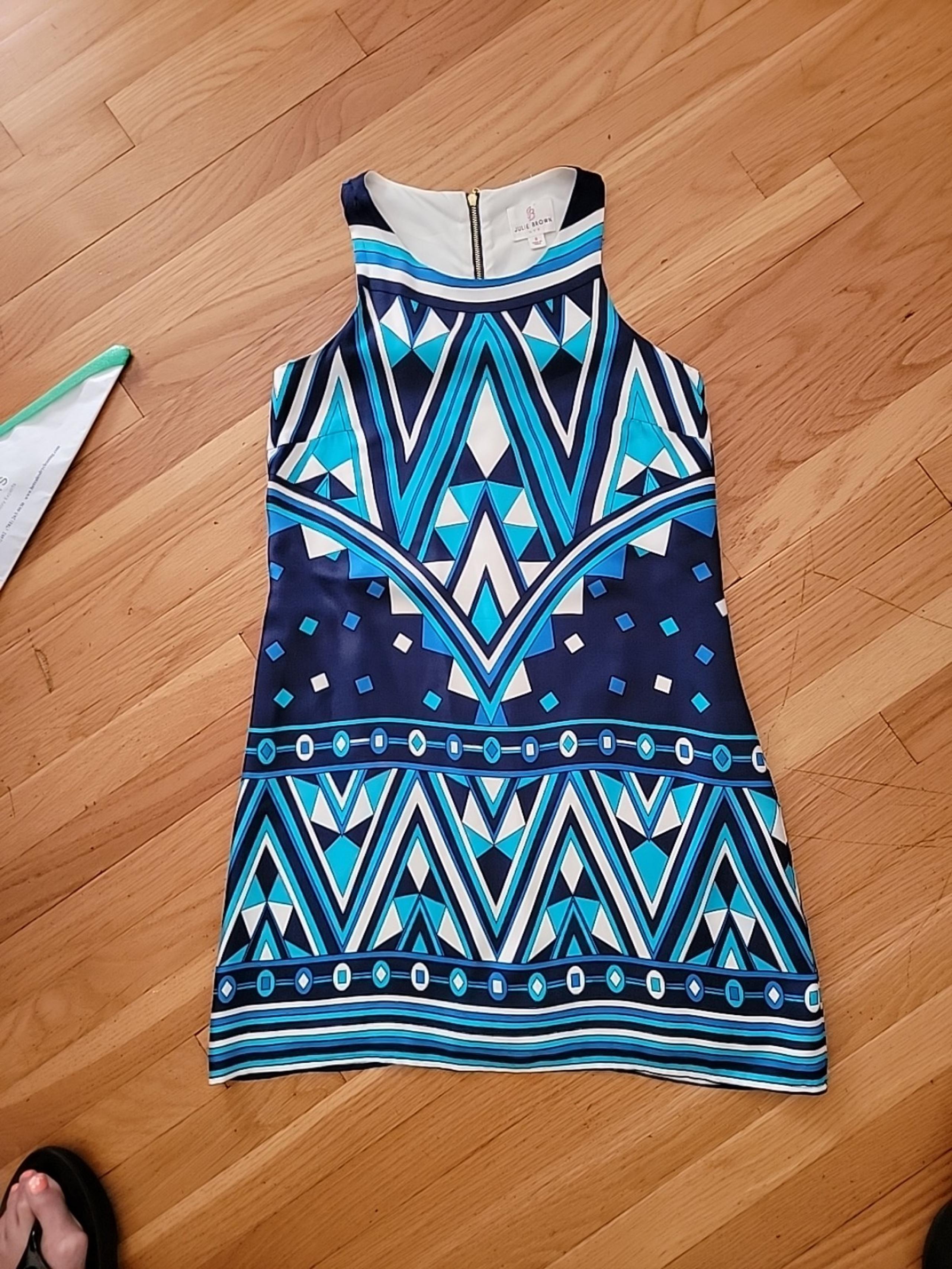 Julie Brown silk dress size 0 Blue