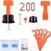 Tile Leveling System 1/16 Kit Reusable, 200pcs Tile Leveler Spacer