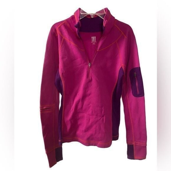 Title Nine Women's Pullover Half Zip Pink Outdoor Athletic Sweater- Size XS