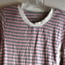 Latched Mama M Lightweight Petal Nursing Top Purple Gray Striped Long Sleeve