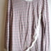 Latched Mama M Lightweight Petal Nursing Top Purple Gray Striped Long Sleeve