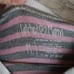 Latched Mama M Lightweight Petal Nursing Top Purple Gray Striped Long Sleeve