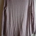 Latched Mama M Lightweight Petal Nursing Top Purple Gray Striped Long Sleeve
