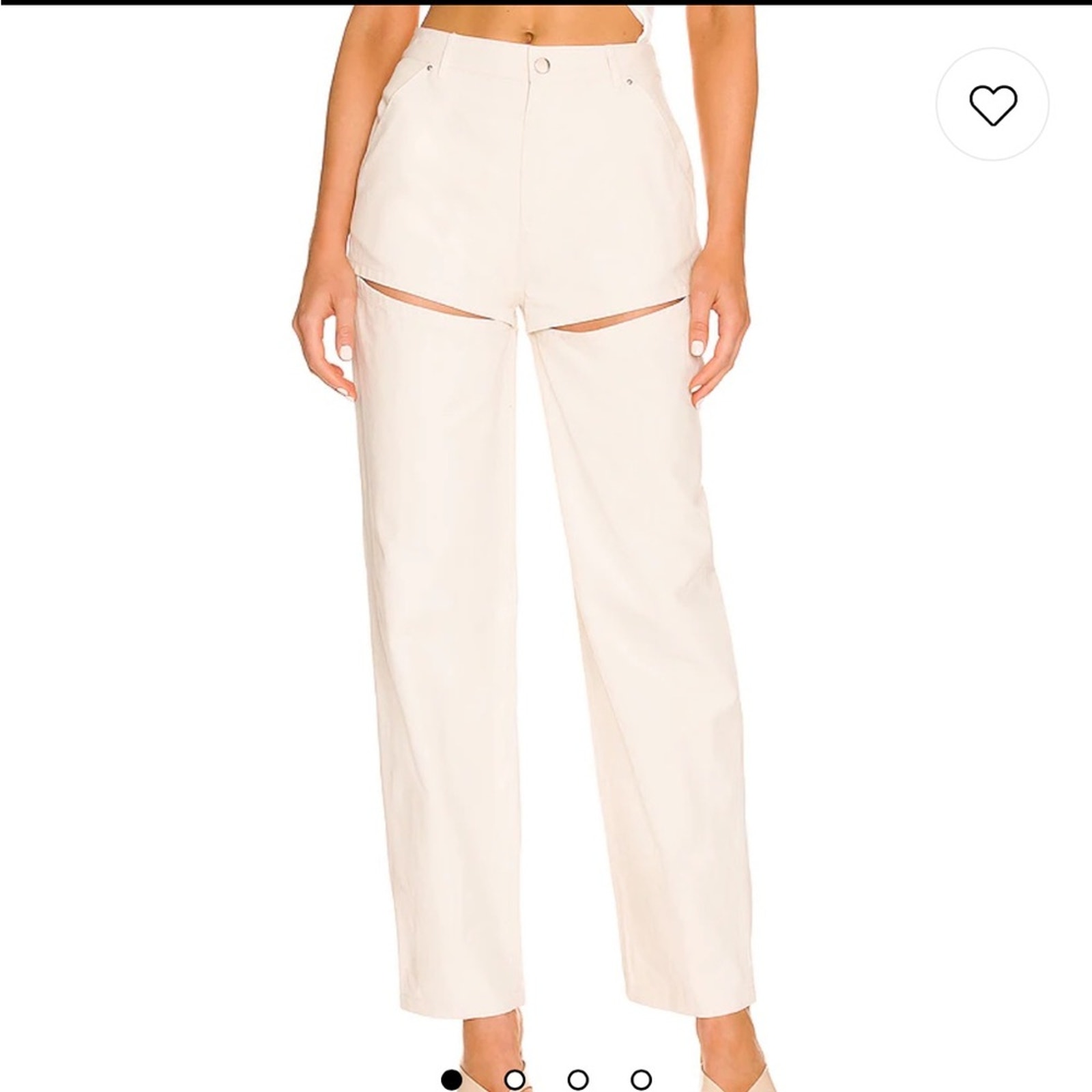 Revolve Song of Style Khari Straight Leg Front Slit Pant in White XXS