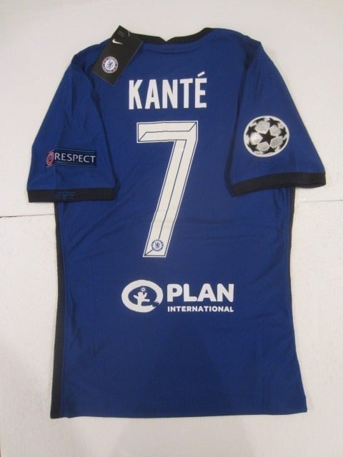 N'Golo Kante Chelsea FC UCL Final Match Slim Blue Home Soccer Jersey 2020-2021
