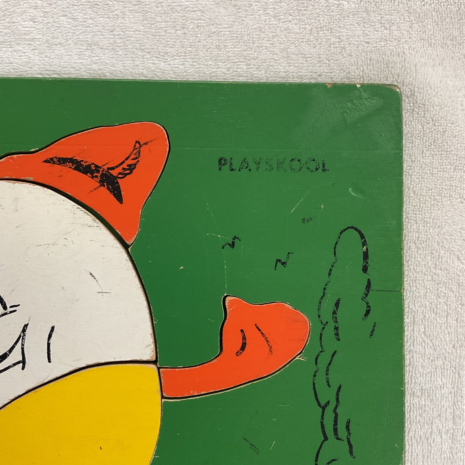 Vintage 1950’s Wooden Playskool Puzzle Humpty Dumpty - detail