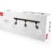 Griffith 25 in. 3-Light Faux Wood and Matte Black Track Lighting with Clear Glas