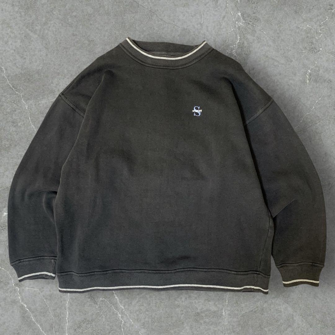 Ultra Rare/90s】Stussy Old Stussy S Logo Embroidered Sweatshirt