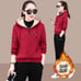 Cashmere sports women's autumn and winter warm and cold thick plus size loose fo