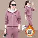 Cashmere sports women's autumn and winter warm and cold thick plus size loose fo