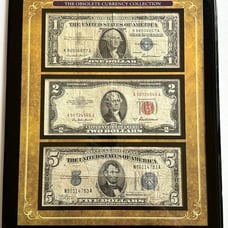 American Coin Treasures The Obsolete Currency Collection - 3 Bank Notes Framed