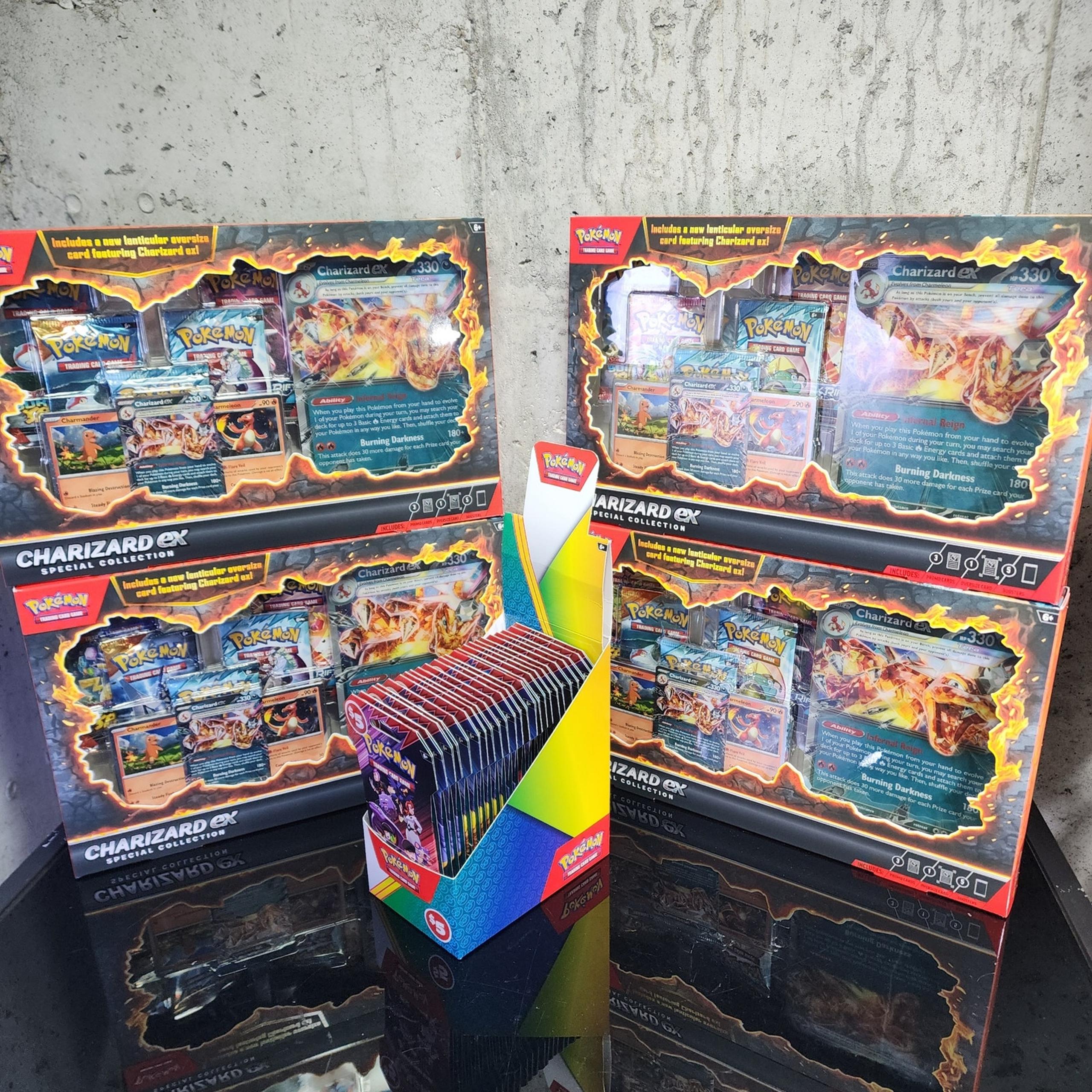 Charizard ex x4 + 24 Pack Destined Rivals Pokémon Sealed Bundle Lot