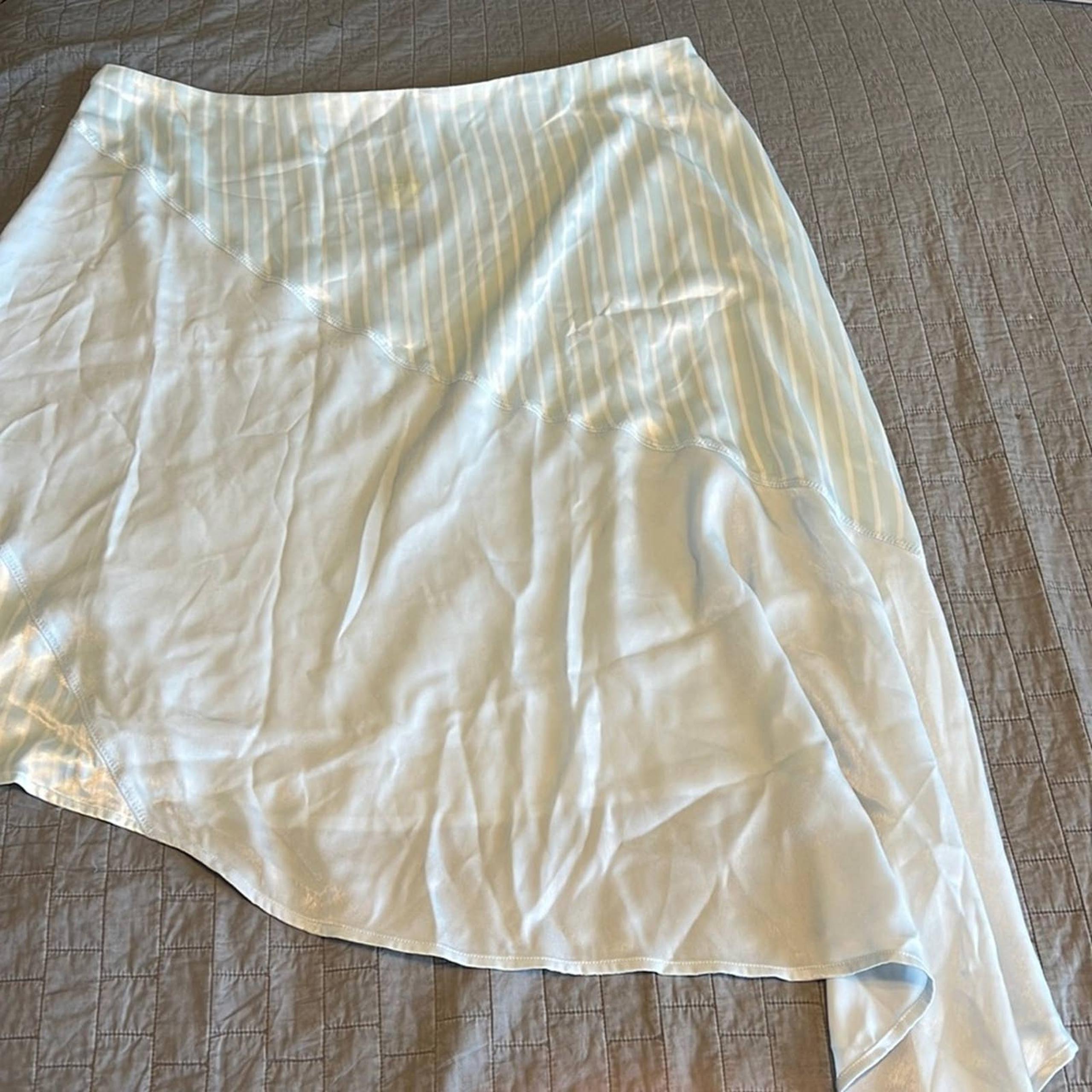 Heart and Crush Blue Stripe Asymmetric Skirt 1X BNWT
