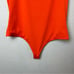 BNWT! EXPRESS Bright Orange Cap Sleeve Thong Bodysuit Size XL