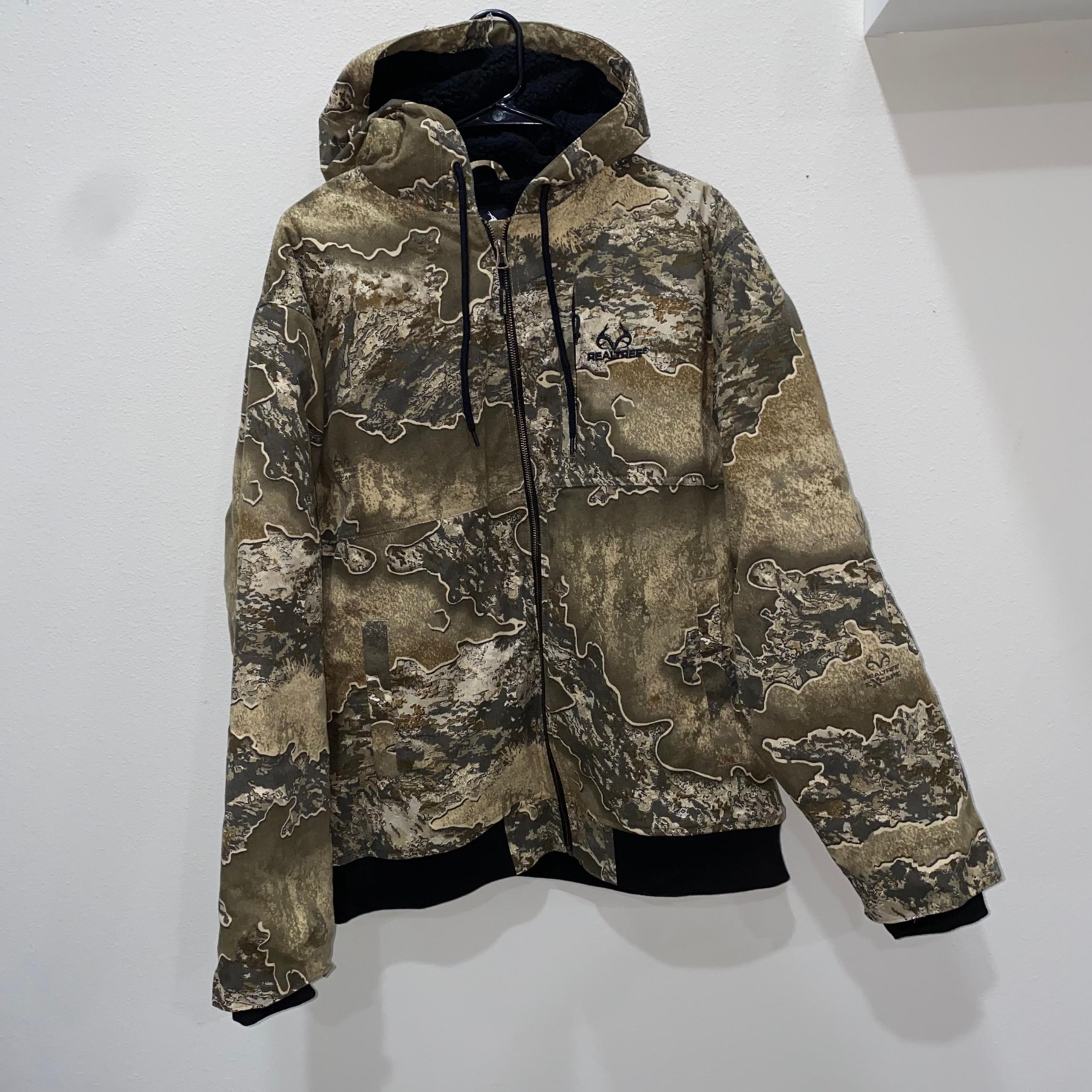Realtree Men's Sherpa Lined Bomber Jacket Size Large