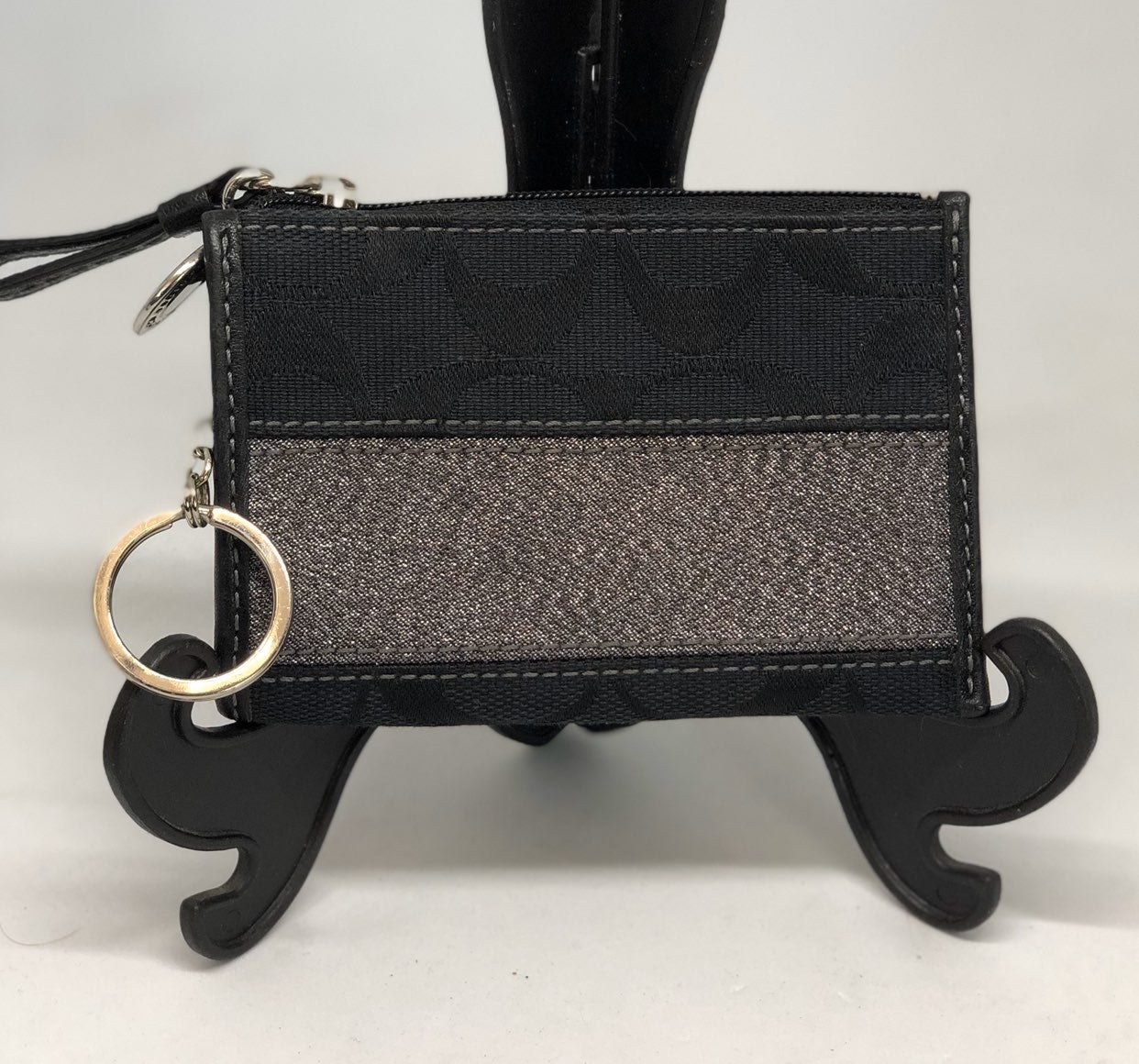 COACH Black Signature Coin Purse NWOT