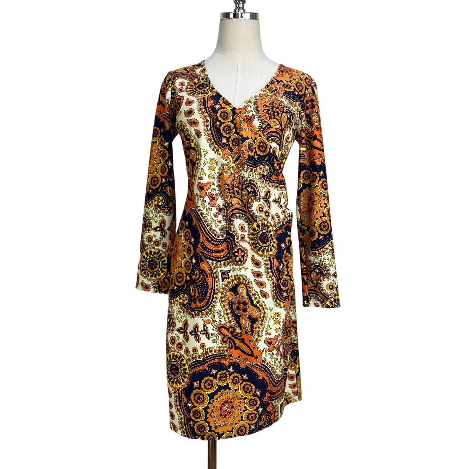 Jude Connally Diane Wrap Dress Paisley Stretch Mini