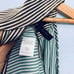 BCBGMaxazria Striped Halter Silk Top S