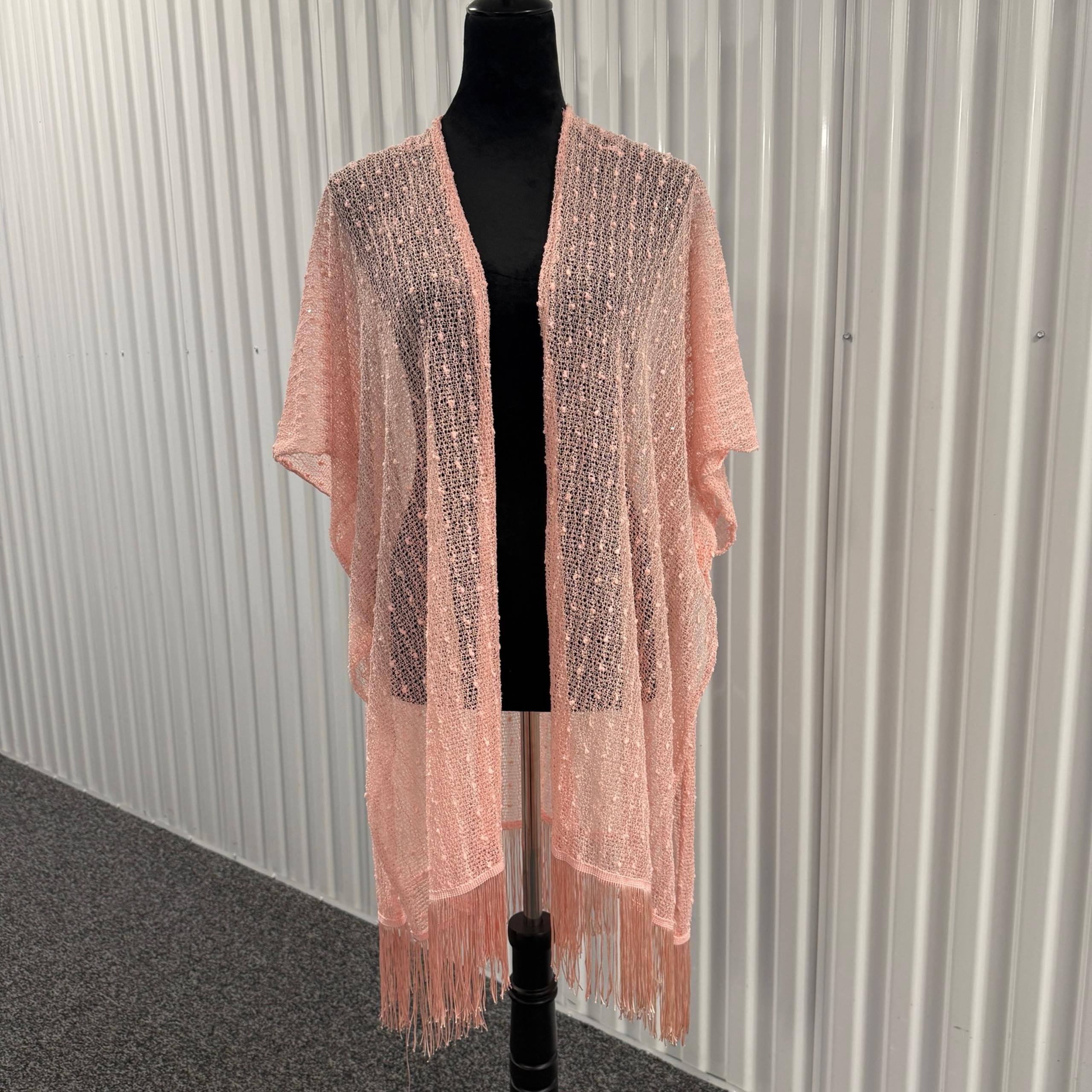 Nanette Lepore Women’s New Pink Open Knit Cover Up One Size