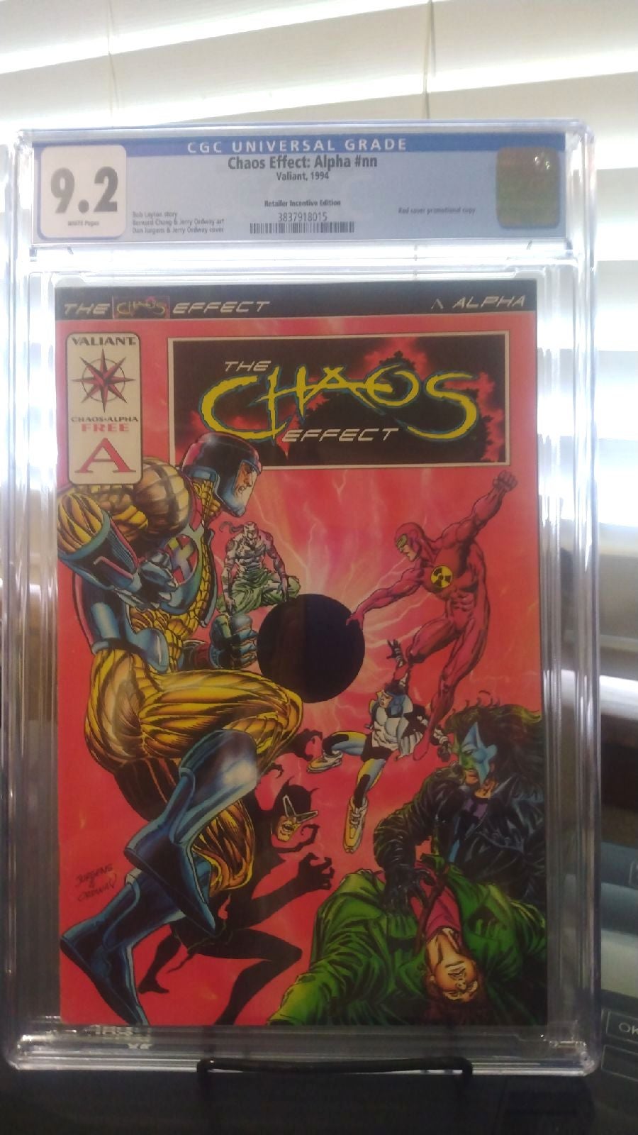 *VERY RARE* CHAOS EFFECT: ALPHA #NN CGC 9.2 RED COVER PROMOTIONAL COPY